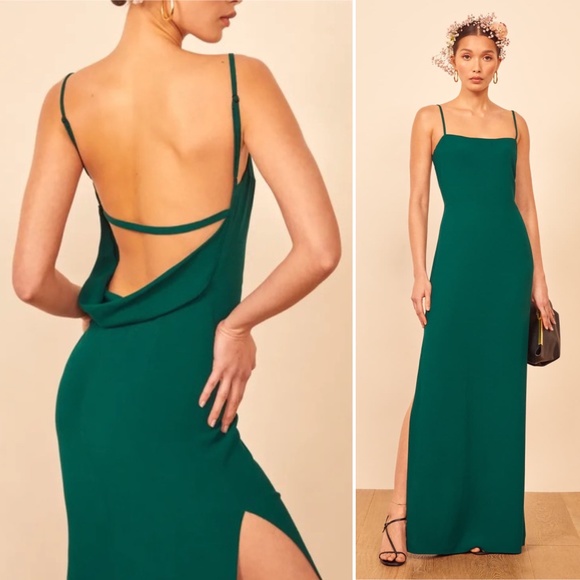 Reformation Dresses & Skirts - ✨NWT✨ REFORMATION "Lilac" Dress in Emerald US 4 (SMALL)